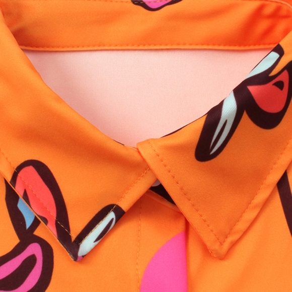 New Plus size Orange Artsy Whimsy dress tunic top - Picture 7 of 7